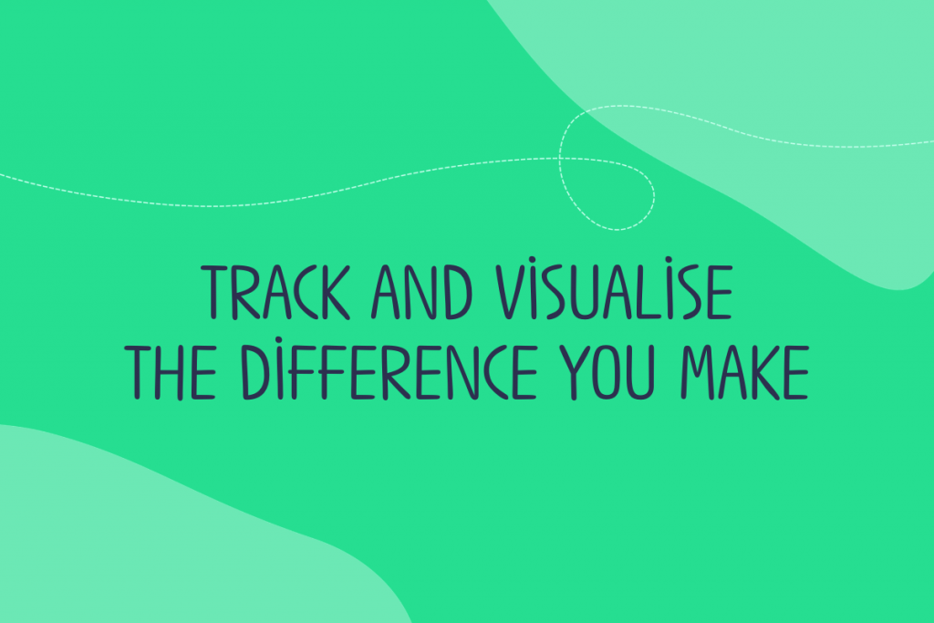 Text reads: rack and visualise the difference you make