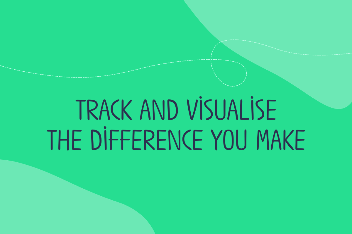 Text reads: rack and visualise the difference you make